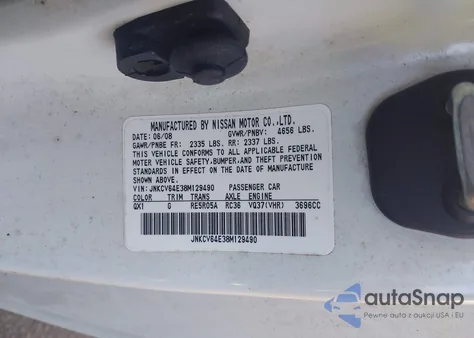 2008 Infiniti G37 Journey из США, поврежденный, VIN JNKCV64E38M129490